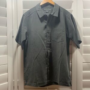 Exofficio Men’s Small Gray Button Down Short Sleeve Shirt